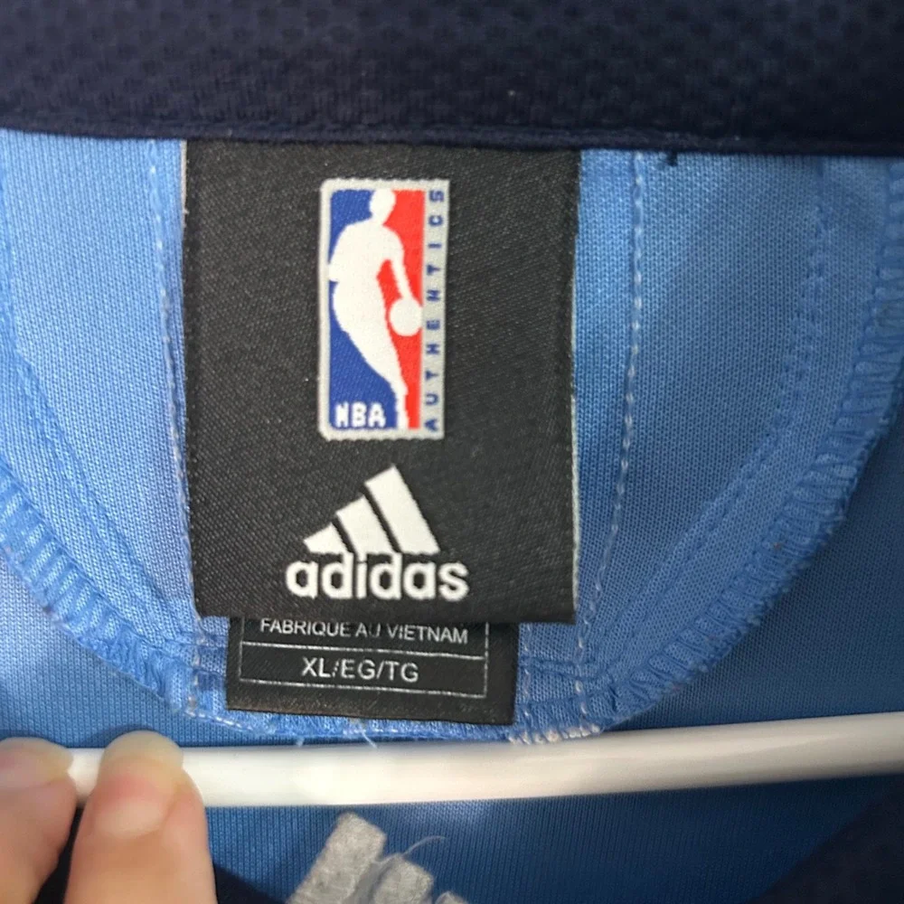 Adidas Utah Jazz NBA Authentics Track Jacket Mens XL Blue Houndstooth 5966A 07